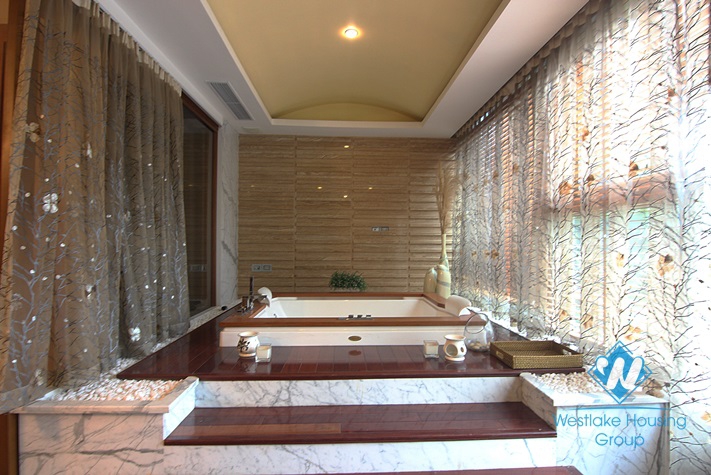 An exquisite villa for rent by Westlake Tay Ho with swimming pool splendid lake view