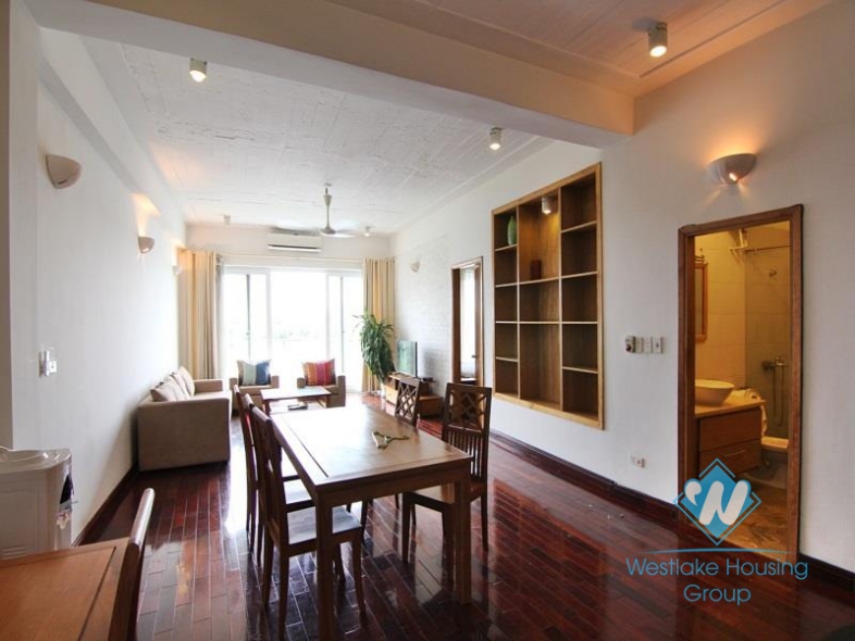 Lakeside apartment for rent in Tay Ho with stunning Westlake view balcony