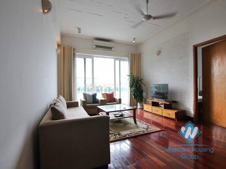 Lakeside apartment for rent in Tay Ho with stunning Westlake view balcony