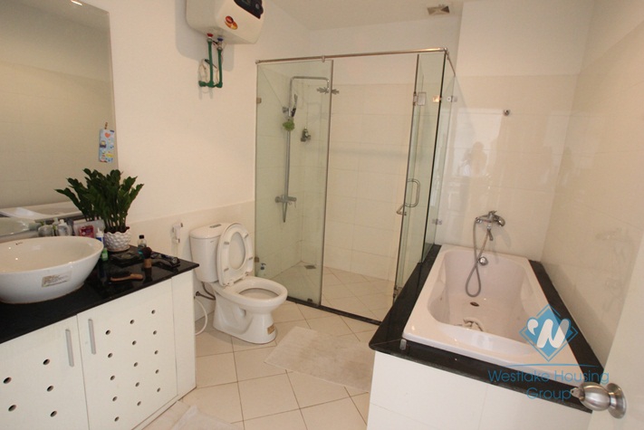 Spacious apartment with large balcony for rent in Truc Bach area, Ba Dinh ,Hanoi