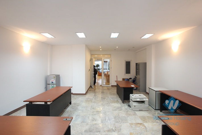 Unfurnished office for rent in Truc Bach area, Ba Dinh, Ha Noi