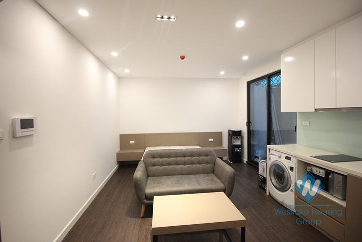 Modern ground floor studio for rent in Tay Ho Hanoi