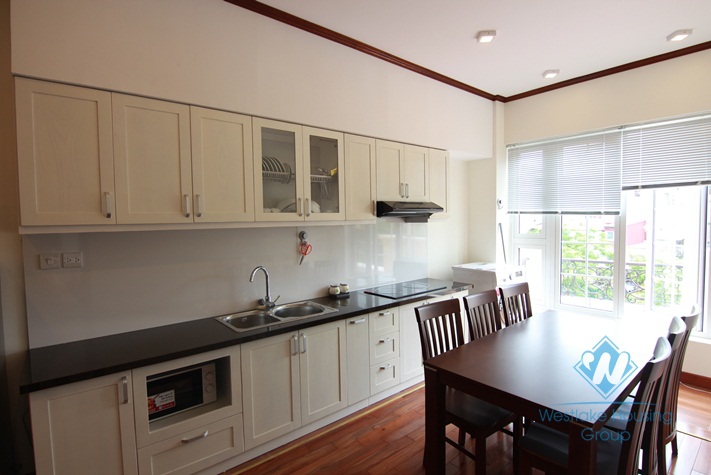 Two bedrooms with big balcony for rent at Truc Bach lake, Ba Dinh district, Ha Noi