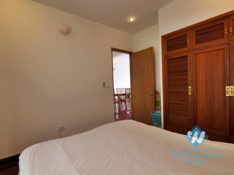 Lakeside apartment for rent in Tay Ho with stunning Westlake view balcony