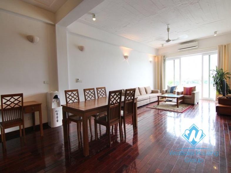 Lakeside apartment for rent in Tay Ho with stunning Westlake view balcony