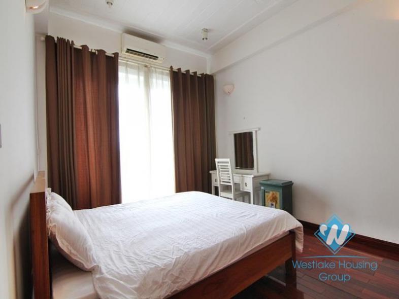 Lakeside apartment for rent in Tay Ho with stunning Westlake view balcony