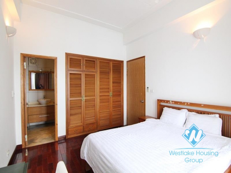 Lakeside apartment for rent in Tay Ho with stunning Westlake view balcony