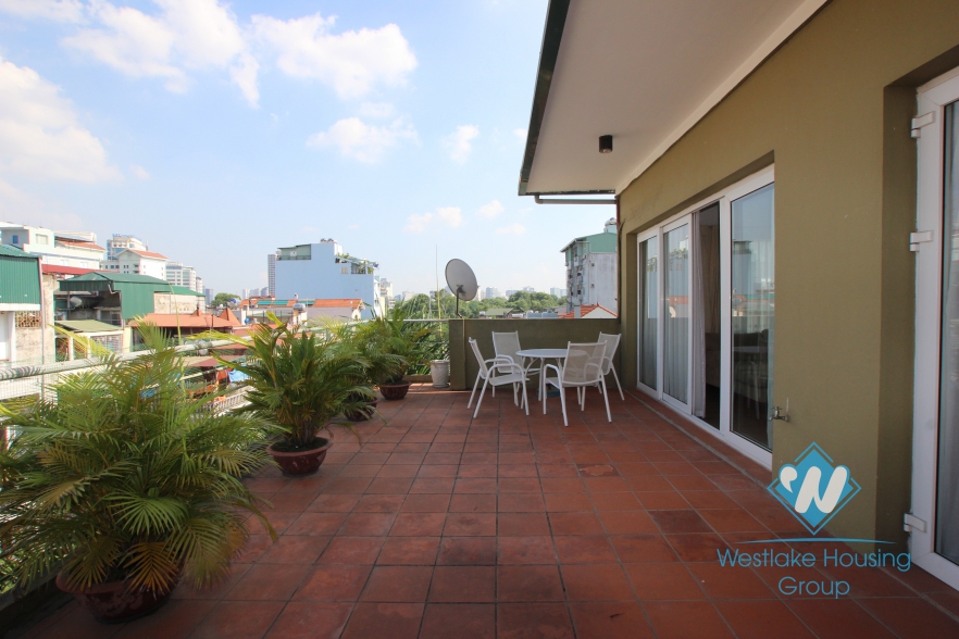 Bright 2 bedroom with spacious balcony for rent in Linh Lang street, Ba Dinh district, Hanoi