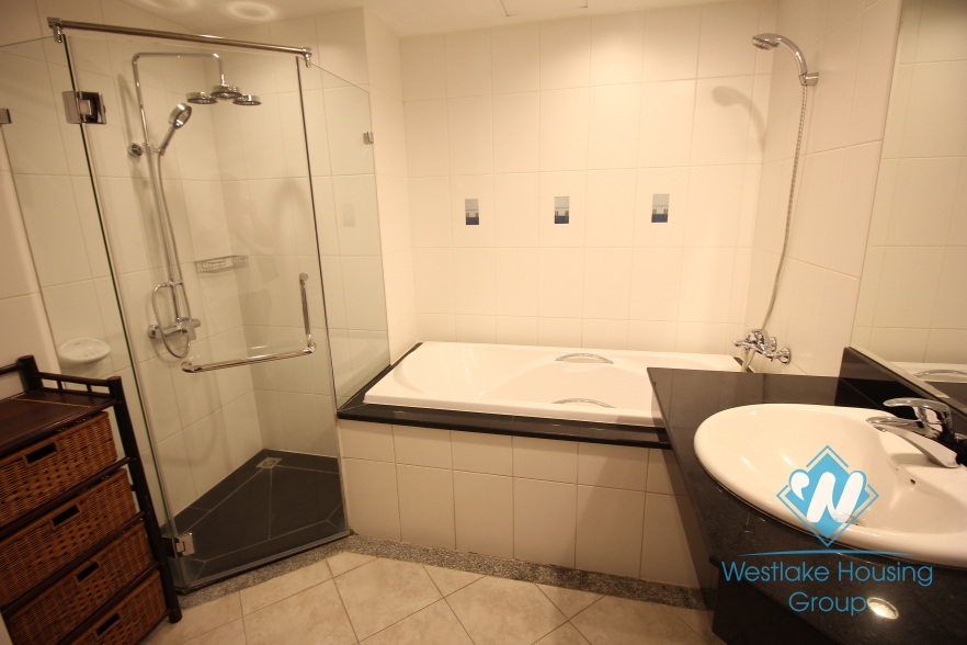 Two bedroom apartment for rent located in a service building in the center of Hoan Kiem district, Hanoi, Vietnam