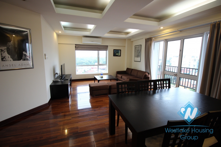 Two bedroom apartment for rent located in a service building in the center of Hoan Kiem district, Hanoi, Vietnam
