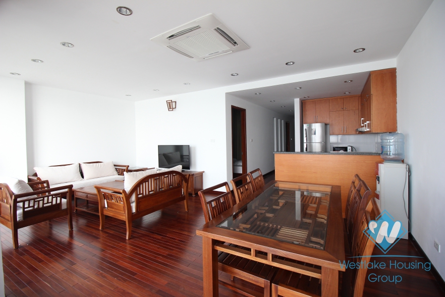 Lake view 3 bedroom spacious apartments for rent in Tay Ho