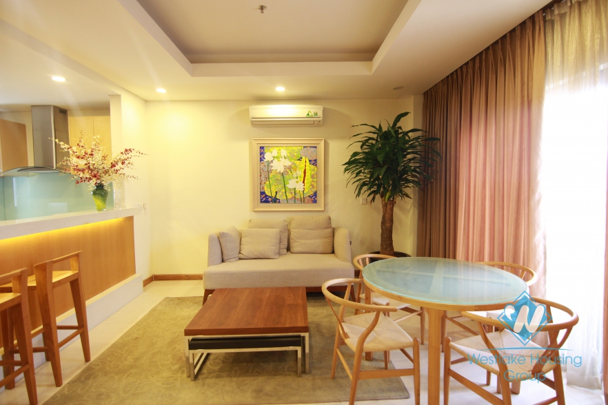 The high floor apartment with comfort equipment for rent in Tay Ho, Hanoi