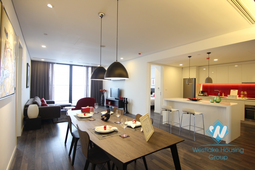 Lake view 2 bedroom serviced apartment for rent in Somerset Westpoint, Tay Ho, Hanoi