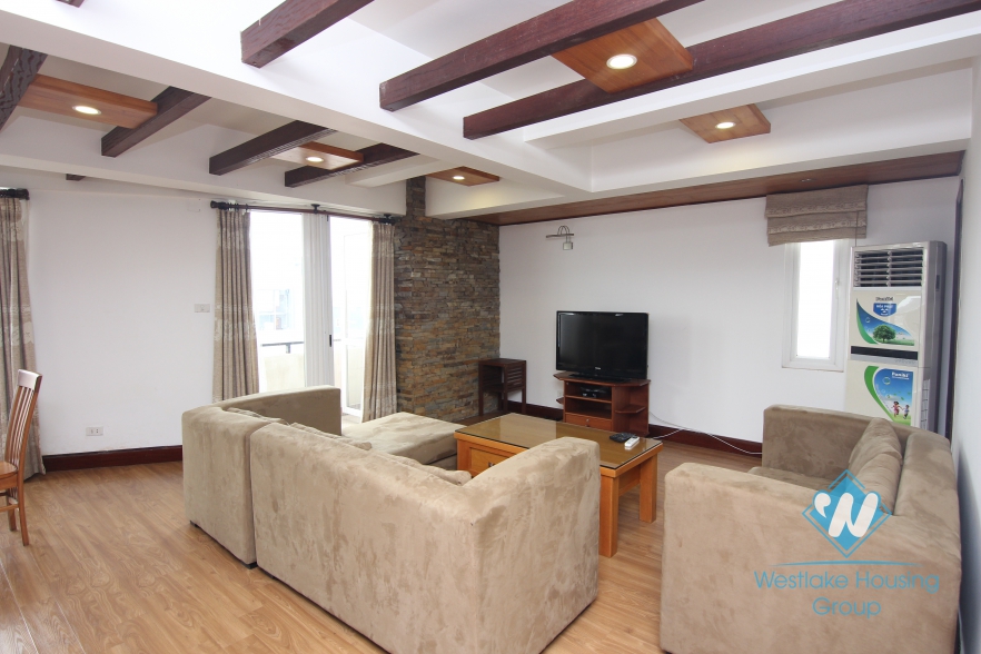 Lake view apartment with 2 bedrooms apartment for rent in Yen Phu area, Tay Ho