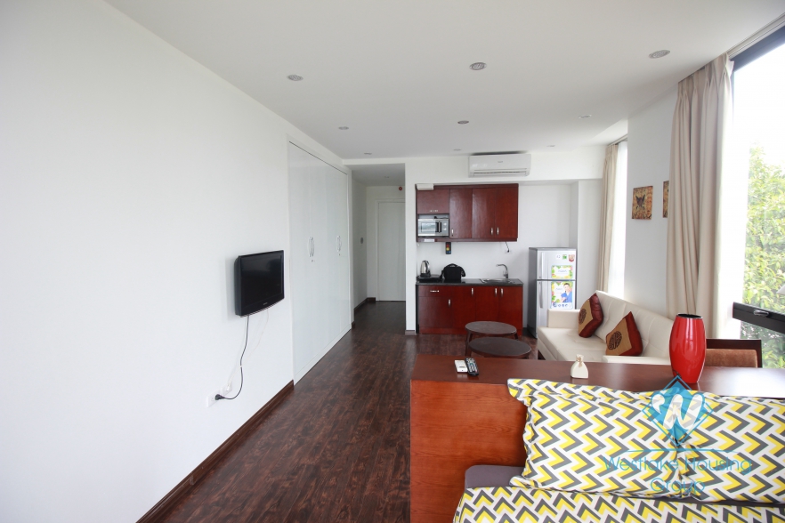 Nice, full serviced studio for rent with lake view in Tay Ho, Hanoi 