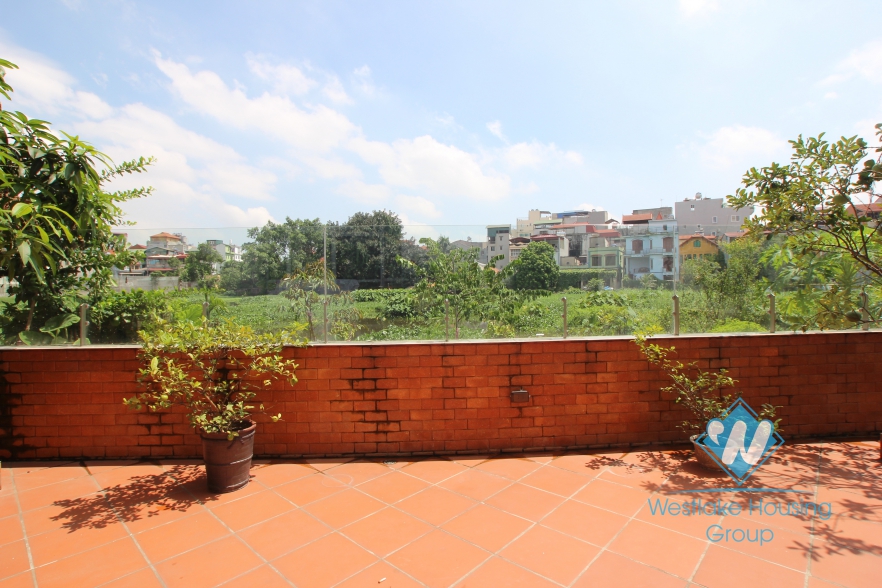 Nice apartment with back yard for rent in Xuan Dieu street, Tay Ho district, Hanoi