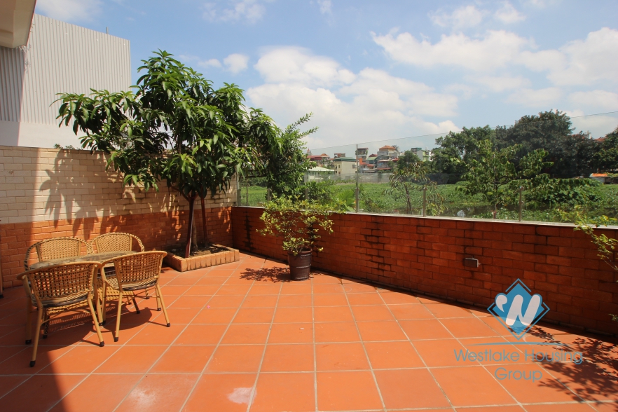 Nice apartment with back yard for rent in Xuan Dieu street, Tay Ho district, Hanoi