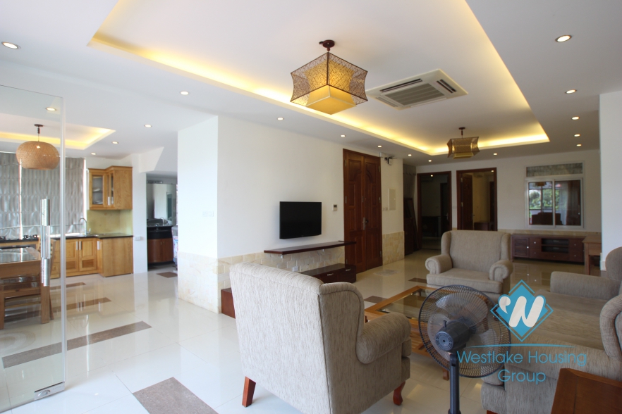 Nice apartment with back yard for rent in Xuan Dieu street, Tay Ho district, Hanoi