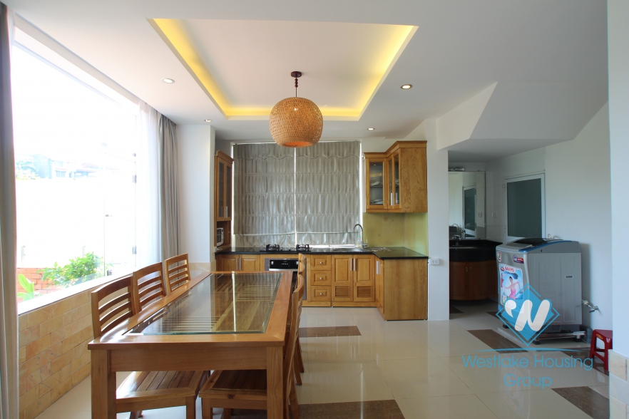 Nice apartment with back yard for rent in Xuan Dieu street, Tay Ho district, Hanoi