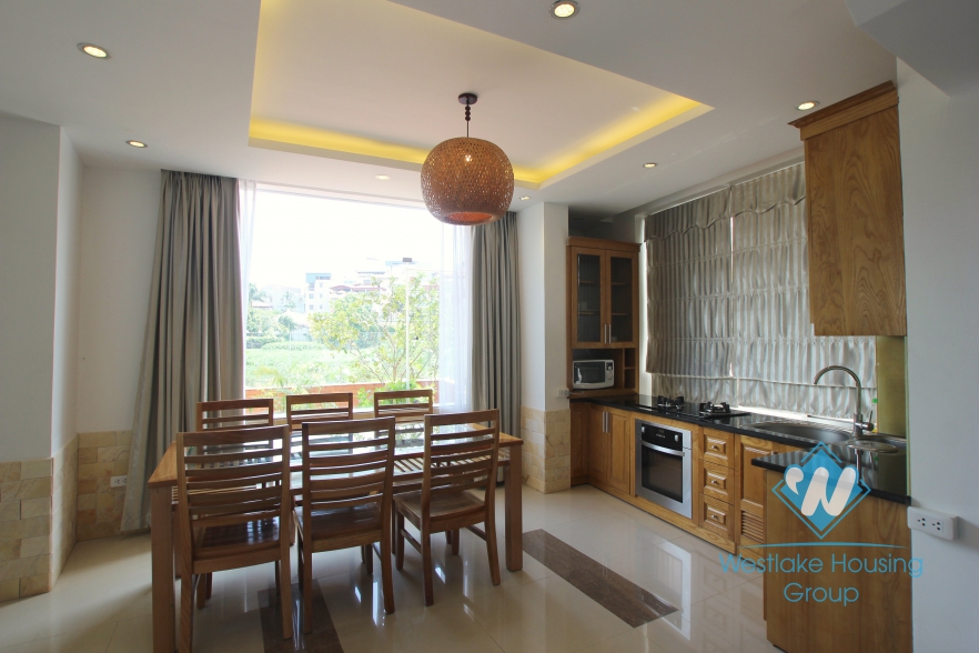 Nice apartment with back yard for rent in Xuan Dieu street, Tay Ho district, Hanoi