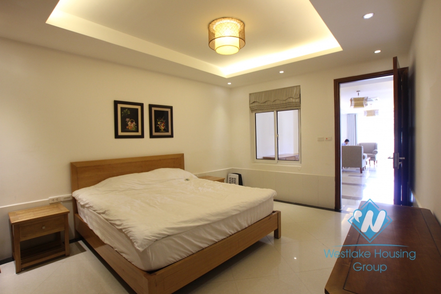 Nice apartment with back yard for rent in Xuan Dieu street, Tay Ho district, Hanoi