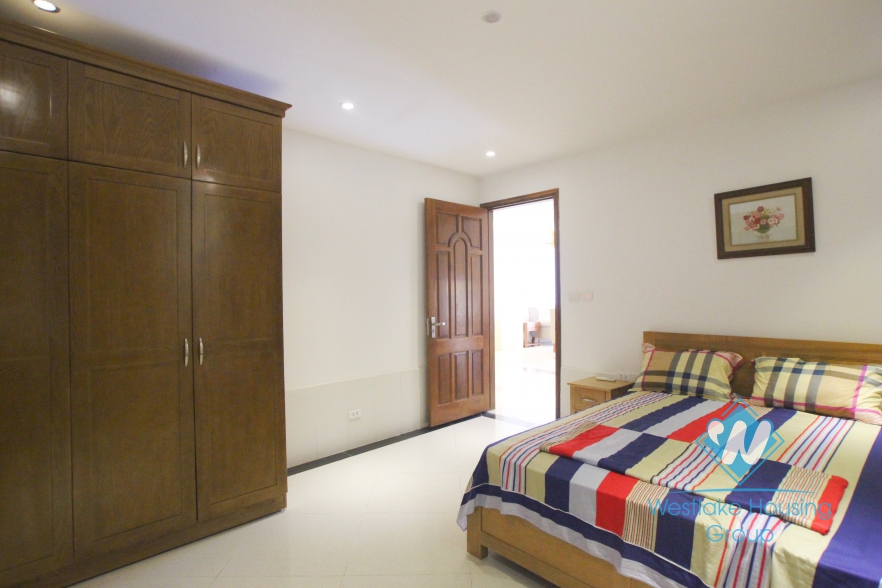 Nice apartment with back yard for rent in Xuan Dieu street, Tay Ho district, Hanoi