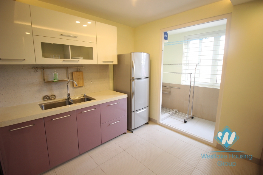 Good price three bedrooms apartment for rent at Giang Vo street, Dong Da district, Ha Noi