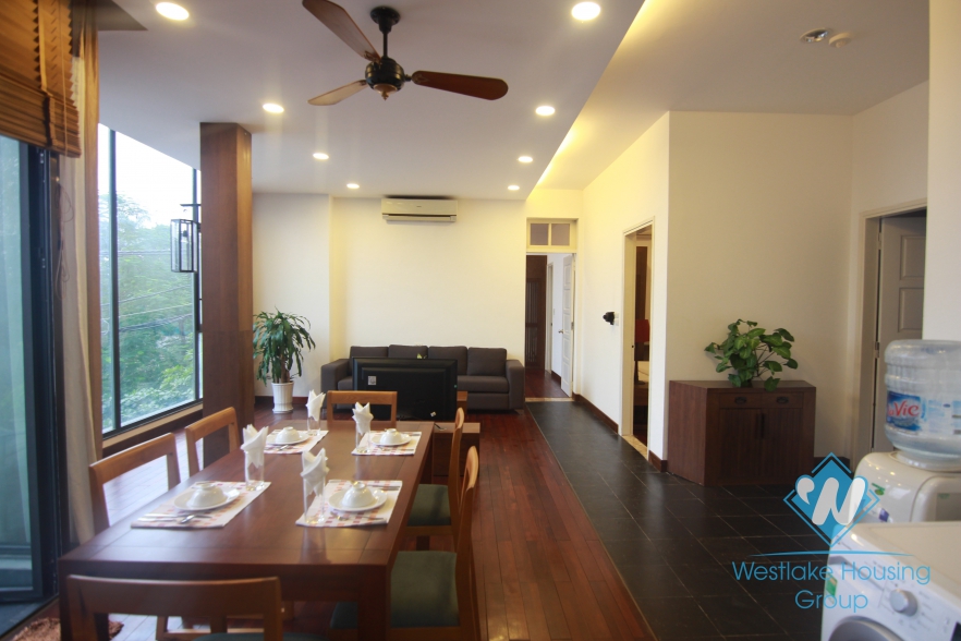 Tay Ho - Lake side apartment for rent with balcony and open living room