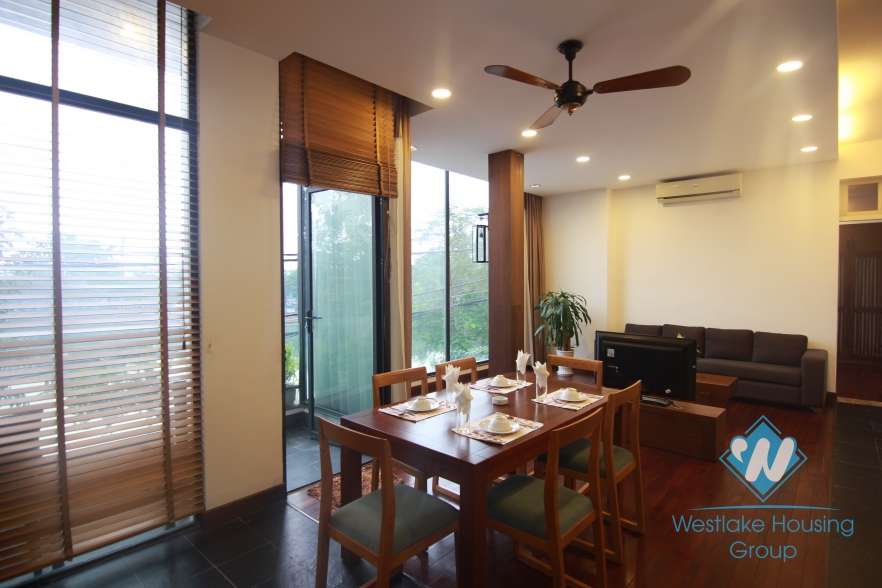 Tay Ho - Lake side apartment for rent with balcony and open living room
