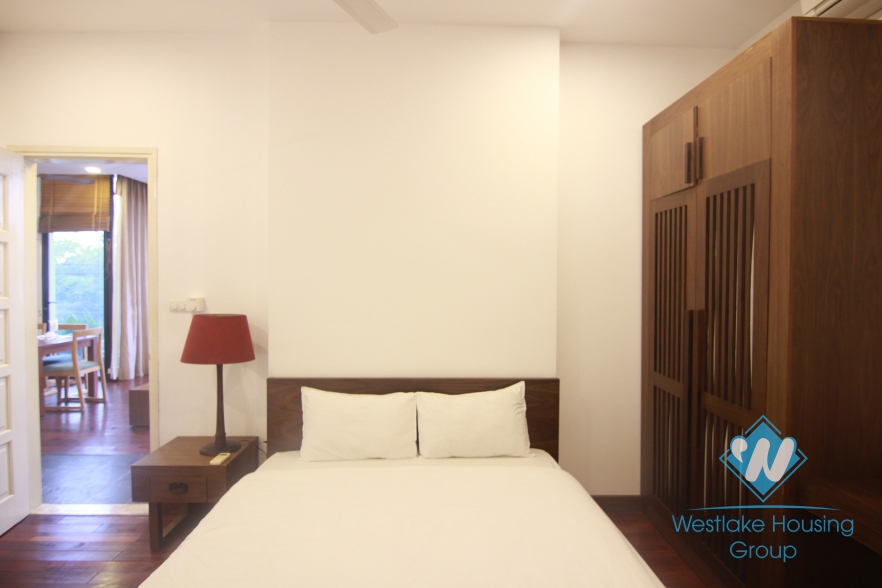 Tay Ho - Lake side apartment for rent with balcony and open living room