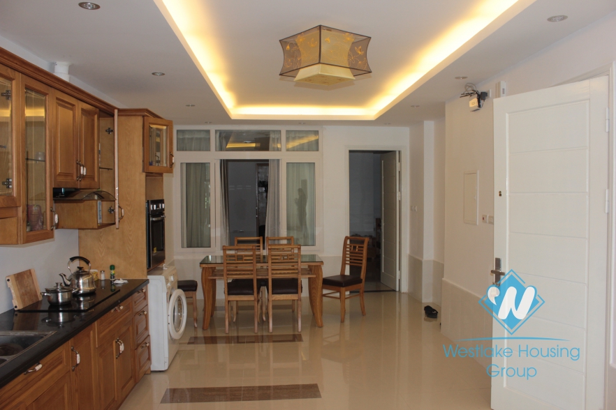 Beautiful apartment with nice garden for rent in Xuan Dieu Street, Tay Ho, Ha Noi 