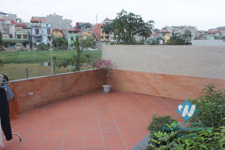 Beautiful apartment with nice garden for rent in Xuan Dieu Street, Tay Ho, Ha Noi 