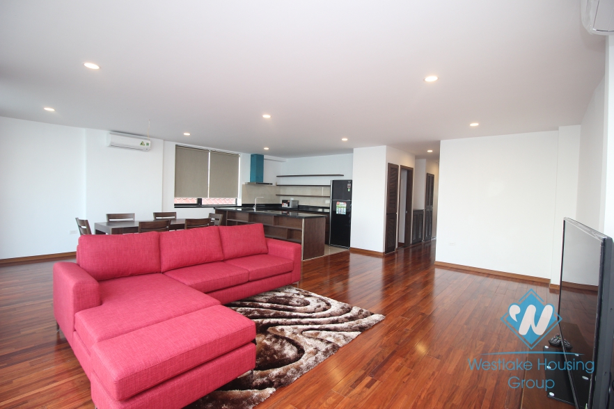 Lake view three bedrooms apartment for rent in Tay Ho, Ha Noi