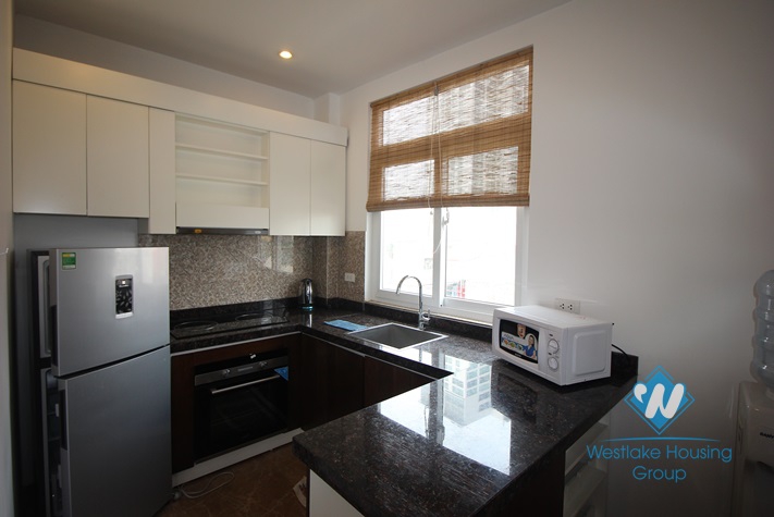 Bright  2 bedrooms apartment for rent on Xuan Dieu, Tay Ho, Hanoi 