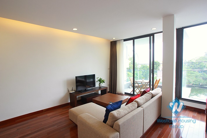 Lake front 2 bed apartment for rent in Xom Chua, Dang Thai Mai, Tay Ho
