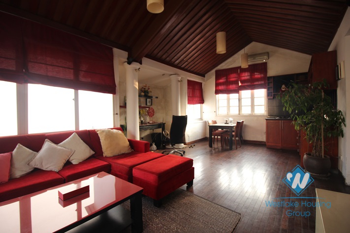 Rooftop apartment for rent on To Ngoc Van, beautiful terrace, nice space and light
