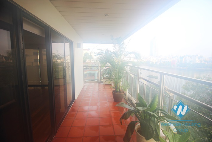 Wonderful lakeside apartment with great service for rent in Ba Dinh