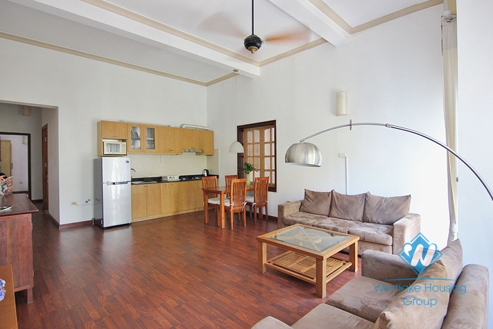 Spacious high ceiling bedroom apartment for rent on To Ngoc Van