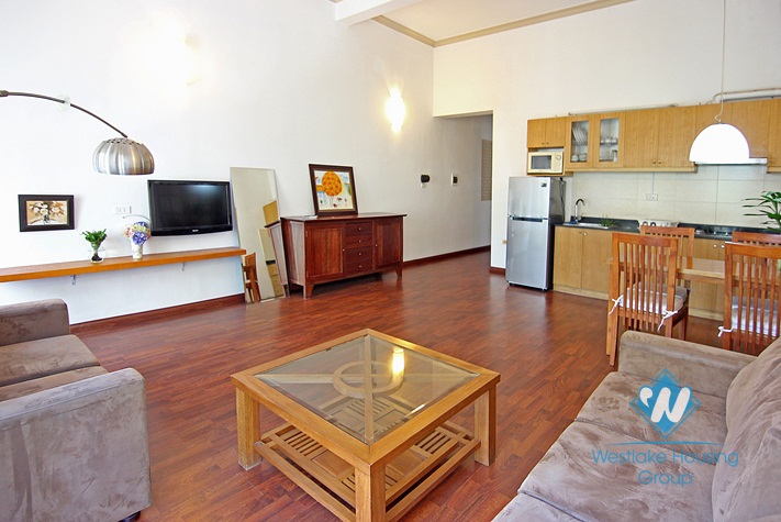 Spacious high ceiling bedroom apartment for rent on To Ngoc Van