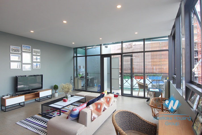 Tay Ho stylish apartment for rent by the lake with balcony