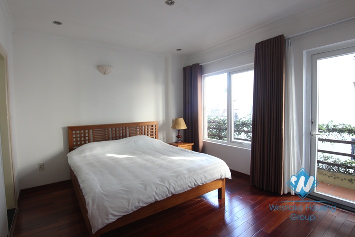 Spacious balcony apartment for rent in To Ngoc Van alley