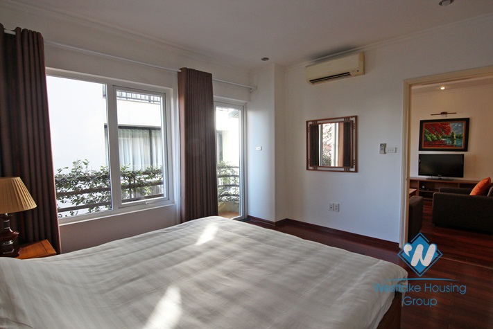 Spacious balcony apartment for rent in To Ngoc Van alley