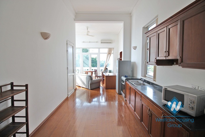 Bright and nice 01 bedroom apartment for rent in Tay Ho area, Hanoi. 
