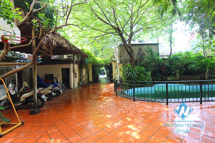 Garden swimming pool villa for rent on To Ngoc Van, Tay Ho