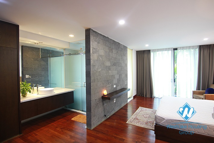 Beautiful apartment with 4 bedrooms for rent in Dang Thai Mai street, Tay Ho, Hanoi
