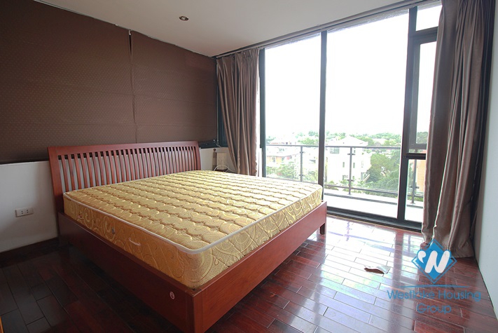 Lake view apartment with nice balcony for rent in Tay Ho area.