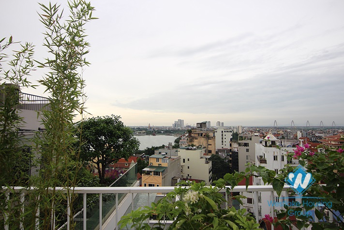 Bright and trendy 10-th floor apartment with westlake view in Tay Ho, Ha Noi