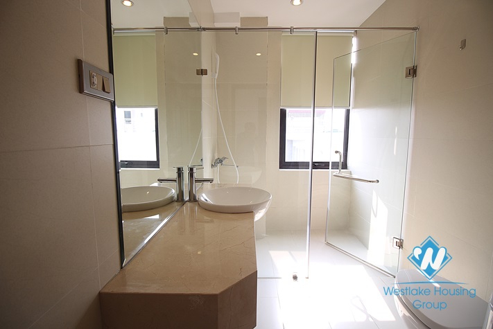 Splendid three bedroom apartment to rent in Tay Ho with balcony and views of Westlake