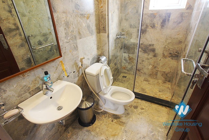 Modern apartment with large balcony for rent in Lac Long Quan Street, Tay Ho, Ha Noi