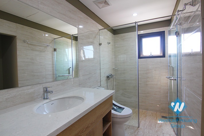 Big balcony apartment with lake view for rent in Tay Ho district 